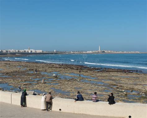 The Tourist Relax At The Beach Of Casablanca Editorial Photo Image Of