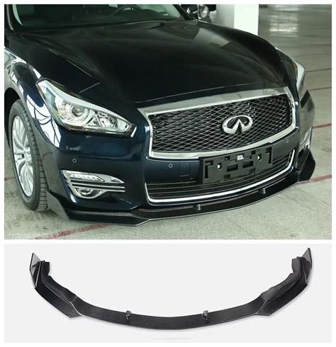 For Infiniti Q70 Q70L 2015 2019 Carbon Fiber Car Spoiler Bumper Front