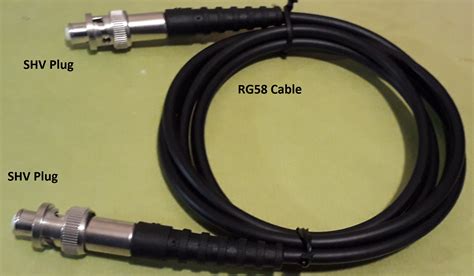 Coaxial Cable Assembly SHV Plug To SHV Plug RG58 2 5M V30V30 58