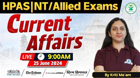 Himachal Daily Current Affairs Quiz Mcq Th June Hpas Has