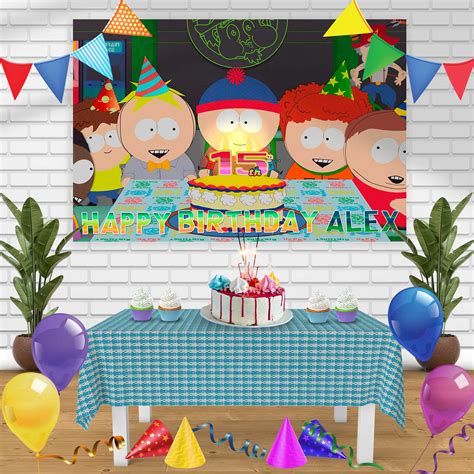 Southpark Birthday Banner Personalized Party Backdrop Decoration