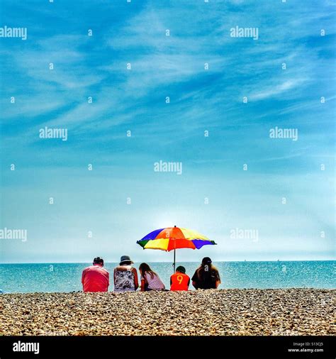 A family beach holiday Stock Photo - Alamy