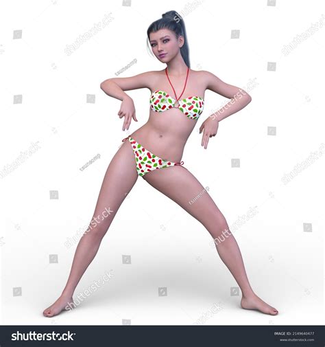 3d Rendering Woman Bikini Stock Illustration 2149640477 Shutterstock