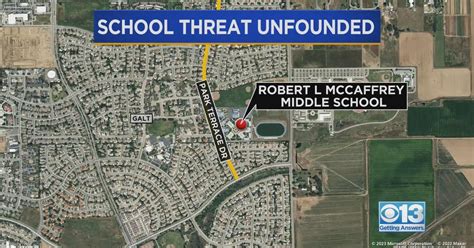 Galt police officers respond to threats of violence at McCaffrey Middle School - CBS Sacramento