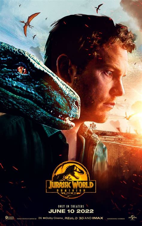 Jurassic World Dominion Poster Hd Owen And Blue 2020 In 2022 Blue