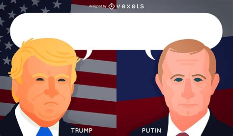 Trump And Putin Cartoons For Articles Vector Download