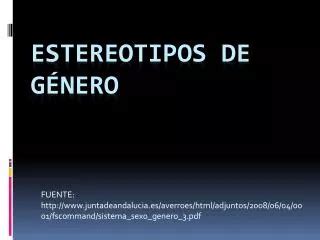 Ppt Segundo Proyecto Estereotipos De G Nero Powerpoint Presentation