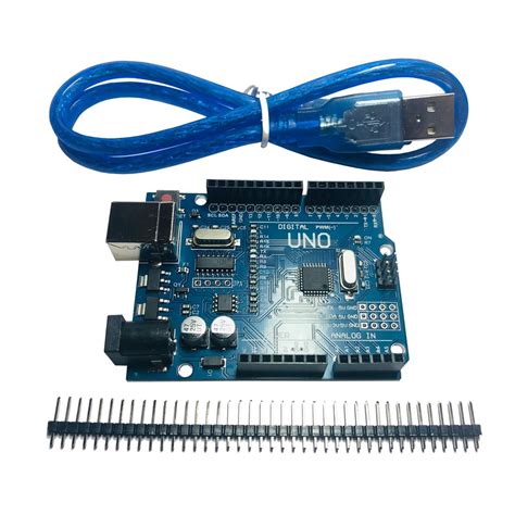 Placa Compatível Arduino Uno R3 Atmega328 Smd Ch340 Cabo Usb Barra