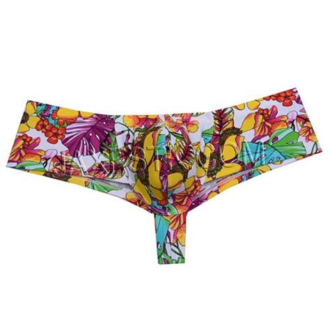 New Sexy Men S Cheeky Boxer Briefs Underwear Male Big Cut Trunk Bulge Brazil Bikini Shorts TS N