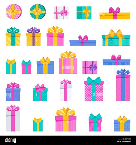 Set Of Bright Fun Holiday T Boxes Stock Vector Image And Art Alamy