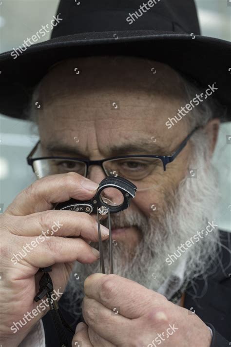 Israeli Ultra Orthodox Jewish Diamond Dealer Editorial Stock Photo