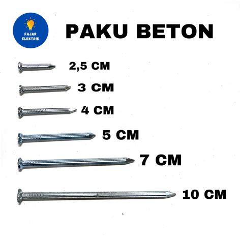 Jual PAKU BETON TEMBOK MARABU 2 5CM 3CM 4CM 5CM 7CM 10CM Shopee Indonesia