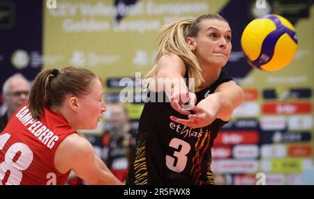 Belgium S Britt Herbots Pictured In Action During A Friendly Volleyball