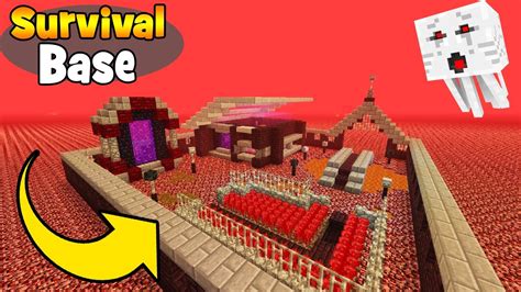 Minecraft Tutorial How To Make A Nether Survival Base Survival Base