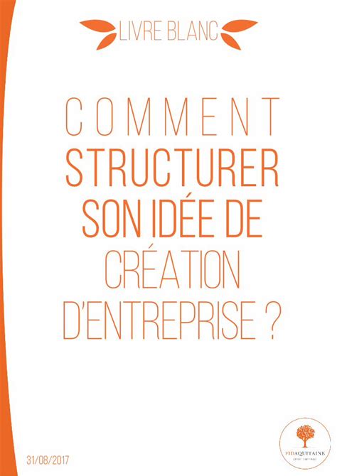 PDF Comment structurer son idée de création d entreprise DOKUMEN TIPS