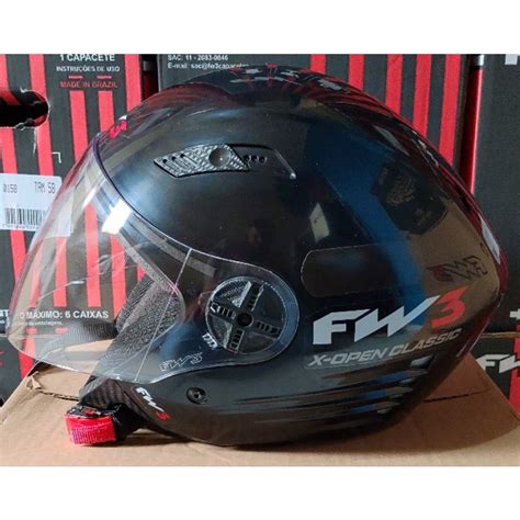 Capacete Fw X Open Classic Shopee Brasil