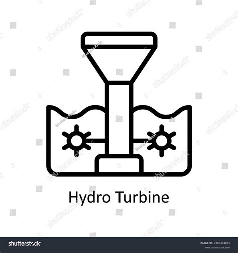 Hydro Turbine Vector Outline Design Illustration Stock Vector (Royalty ...