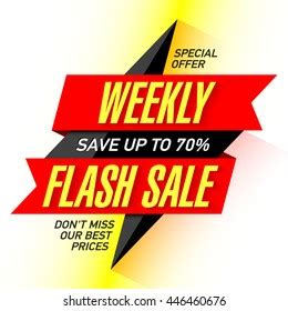 Weekly Flash Sale Banner Design Template Stock Vector Royalty Free