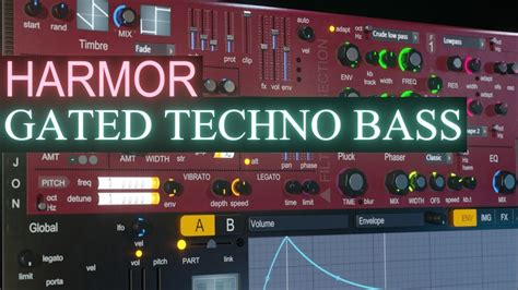 Harmor Gated Techno Bass Fl Studio Tutorial Youtube