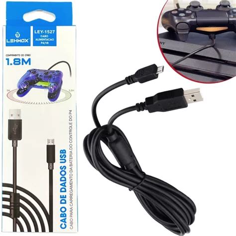 Cabo V8 Carregador Controle Ps4 Filtro Usb 1 80 Metros MercadoLivre