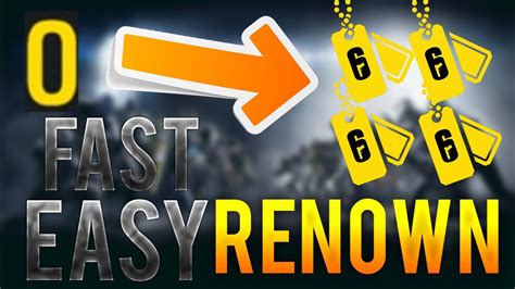 BEST WAY TO FARM EARN RENOWN FAST 4000 6000 Hour Rainbow Six Siege