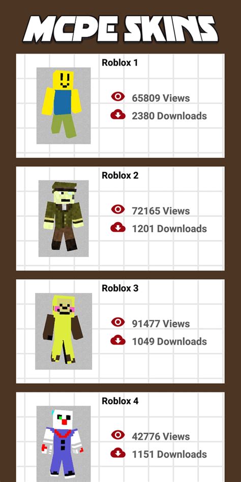 Roblox Skins For Minecraft Für Android Download