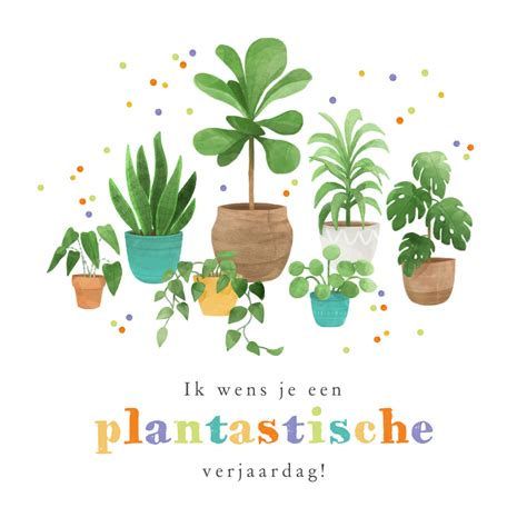 Verjaardagskaart Grappig Humor Planten Confetti Kaartje2go