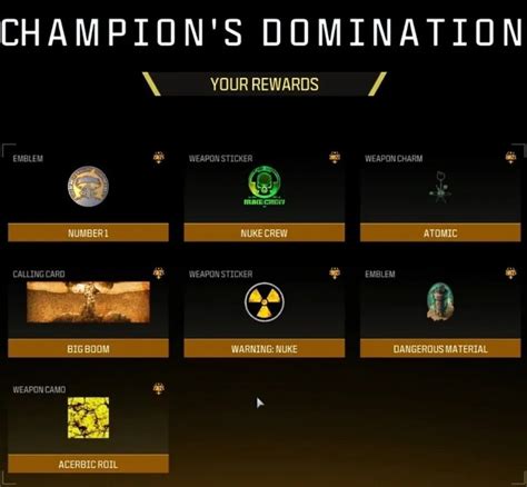 Cod Mw Warzone Nuke Skin Guaranteed Rewards Champions Quest Ebay