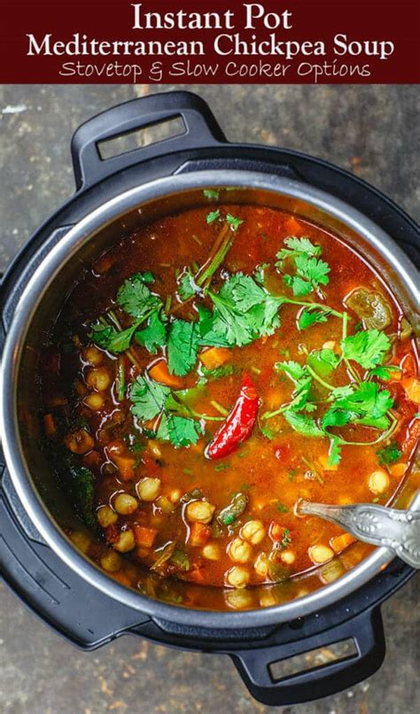 Chickpea Instant Pot Soup (Stovetop & Slow Cooker Options) | The ...