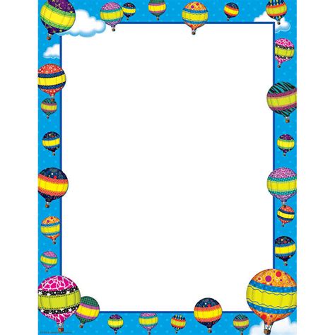 Teacher Created Resources Hot Air Balloons Blank Chart Tcr Teachersparadise