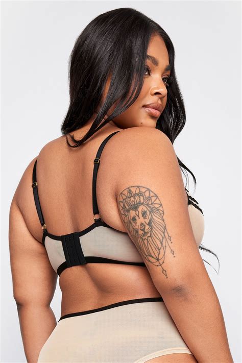 YOURS Plus Size Nude Strap Detail Underwired Bra Yours Clothing
