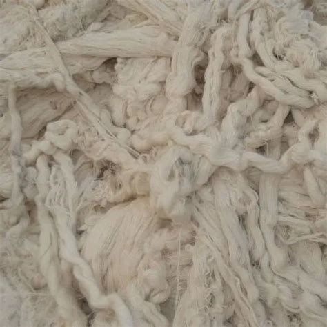 Raw White Cotton Yarn Waste For Textile Industry Packaging Type HDPE