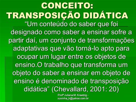 TRANSPOSIÇÃO DIDÁTICA ppt carregar