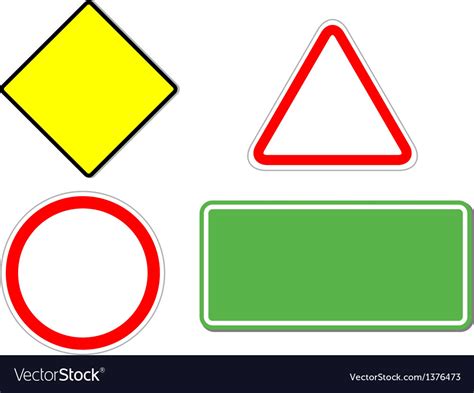 Blank traffic signs Royalty Free Vector Image - VectorStock