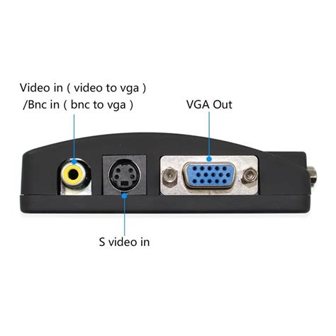 Bnc Rca Composite Av S Video To Vga Converter Box Cctv Dvr Pc Laptop To