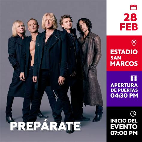 Teleticket On Twitter ¡prepárate Para Escuchar En Vivo A Def Leppard