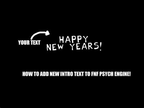 How To Add Custom Intro Text To Psych Engine No Coding YouTube