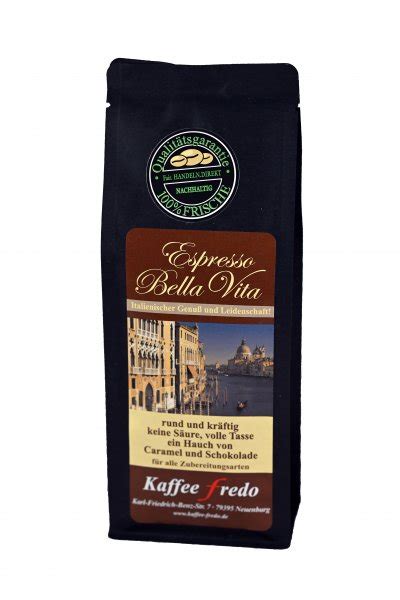 Espresso Bella Vita Ganze Bohnen 500g 11 99