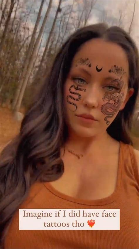 Teen Mom Jenelle Evans Shows Off Her Face Tattoos In New Clip After Star Didnt Appear On Mtv