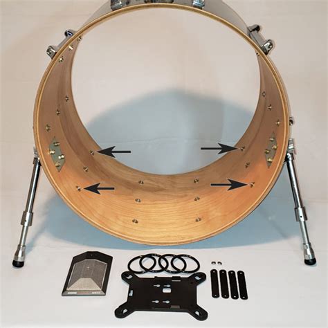 Internal Kick Drum Boundary Microphone Installation Kelly Shu Flatz