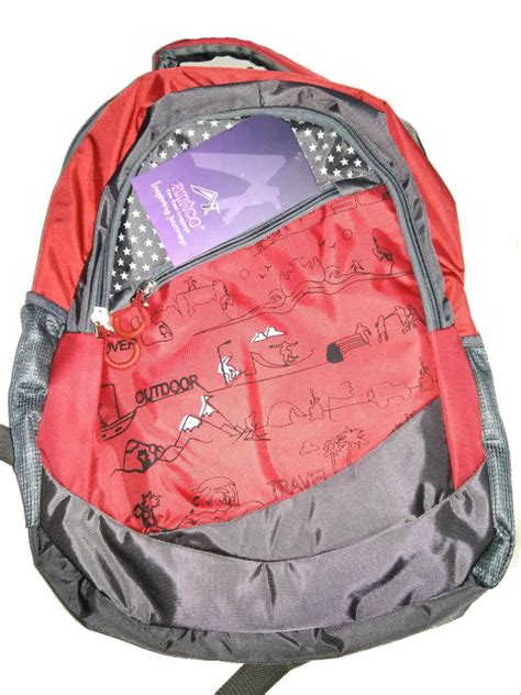 Backpack Laptop Gray Red - antco bags