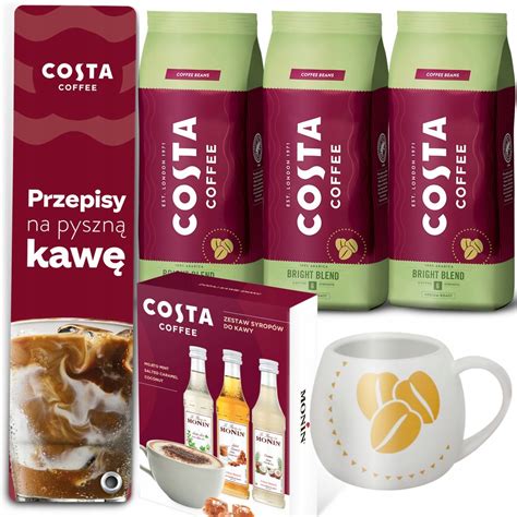 Costa Coffee Bright Blend Kawa 3x1kg 3 GRATISY 12645883346