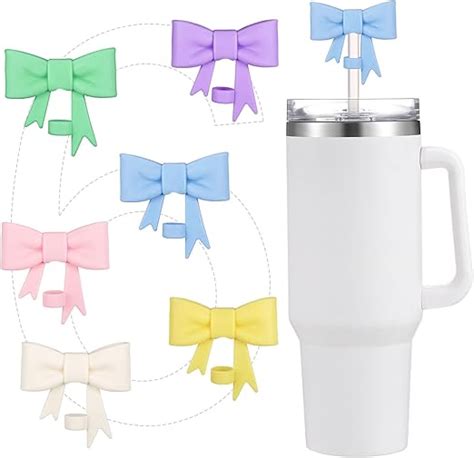 Amazon Silifine Pcs Valentines Day Gifts Cute Bow Straw Toppers