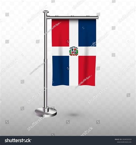 Flag Dominican Republic Vector Illustration Vertical Stock Vector