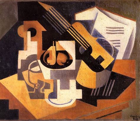 The Athenaeum Guitar And Fruit Bowl On A Table Juan Gris