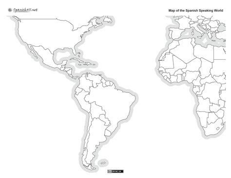 Blank Map Of Spanish Speaking Countries Hot Sex Picture