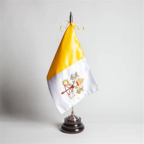 Bandera De Sobremesa Papal Vaticano Mariamar