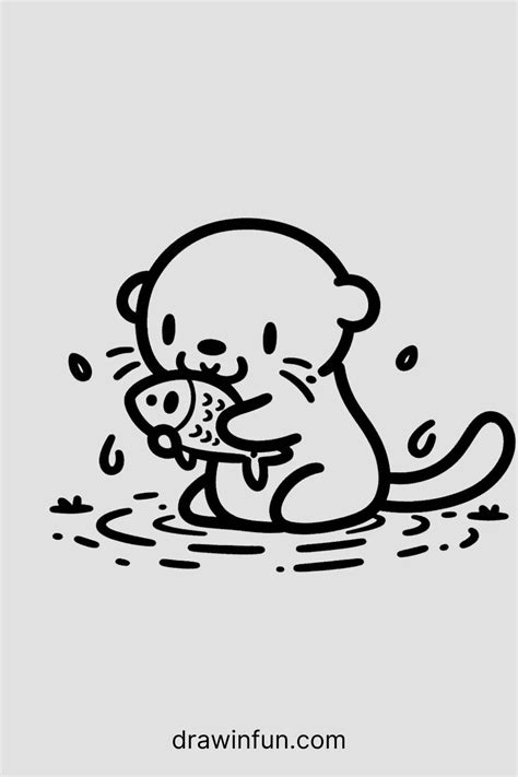 🦦 34+ Easy Cute Otter Drawing Ideas - Draw In Fun
