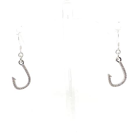 Cz Fishing Hook Earrings Oceans Allure