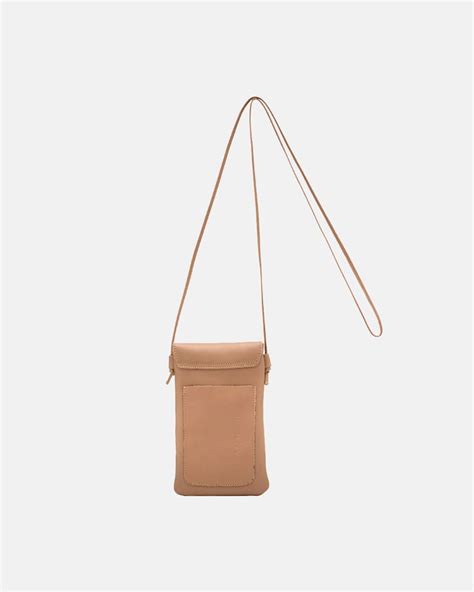 Mini Bolsa Em Couro Porta Celular Capri Nude Bolsas Bolsas Pequenas